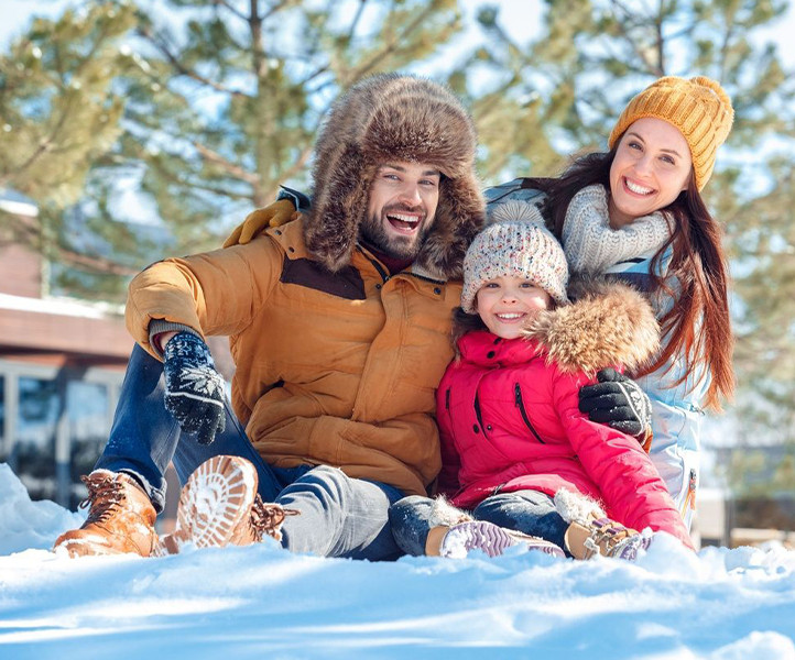 slider famille hiver vacances ski neige