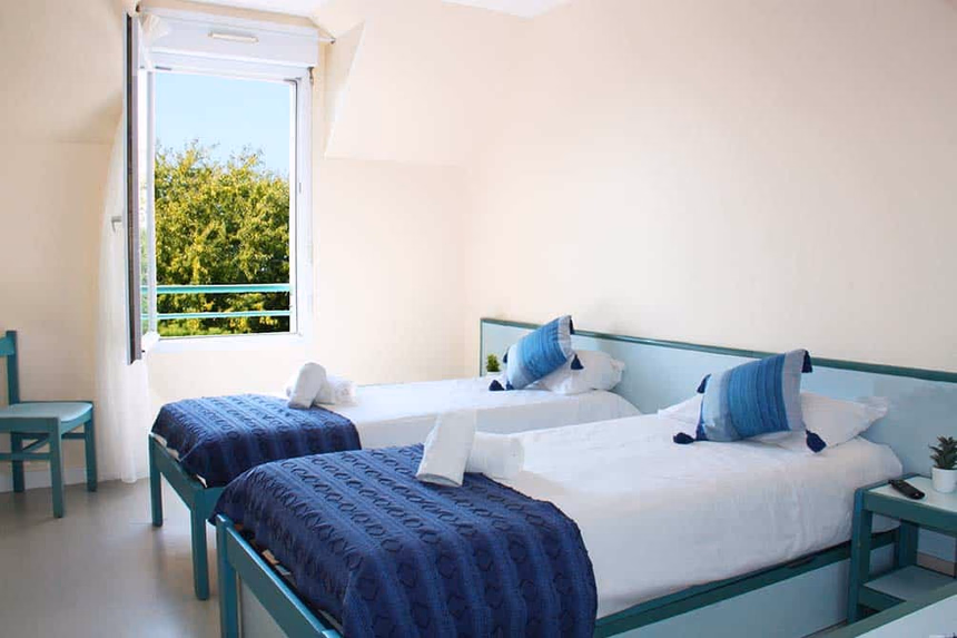 chambre twin du village vacances azureva pornichet baie de la baule 