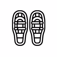 icone raquettes neige noir 