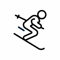icone ski noir 