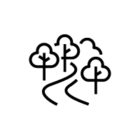 icone route avec arbres 2