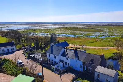 Vue panoramique depuis le village vacances Azureva Pornichet sur la baie de La Baule et les marais salants