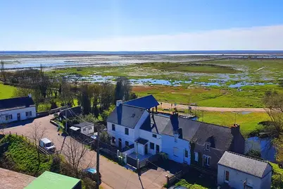 Vue panoramique depuis le village vacances Azureva Pornichet sur la baie de La Baule et les marais salants