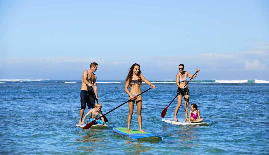 Balade en paddle en famille - Activités nautiques Trégunc Finistère