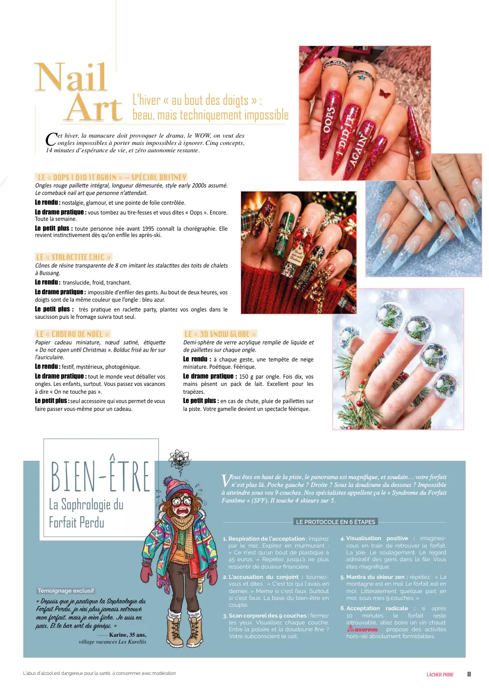 L’hiver « au bout des doigts » : beau, mais techniquement impossible Nail Art C et hiver, la manucure doit provoquer le drama, le WOW, on ve