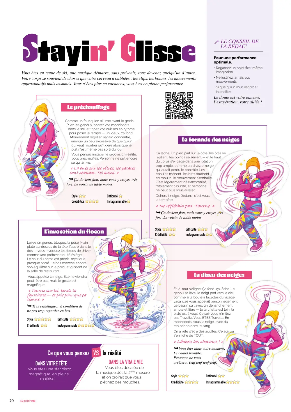 LE CONSEIL DE LA RÉDAC’ Pour une performance optimale. Stayin’ Glisse • Regardez un point fixe (même imaginaire). • Ne justifiez jamais vos